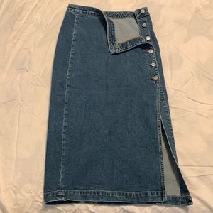 FREE PEOPLE. Denim skirt